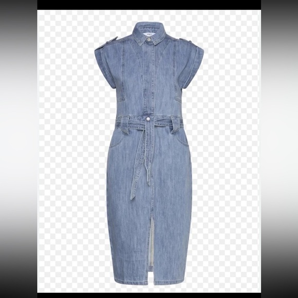 NWT Suncoo Paris Conny Midi Denim Dress 
size T3 or Large - Picture 10 of 12